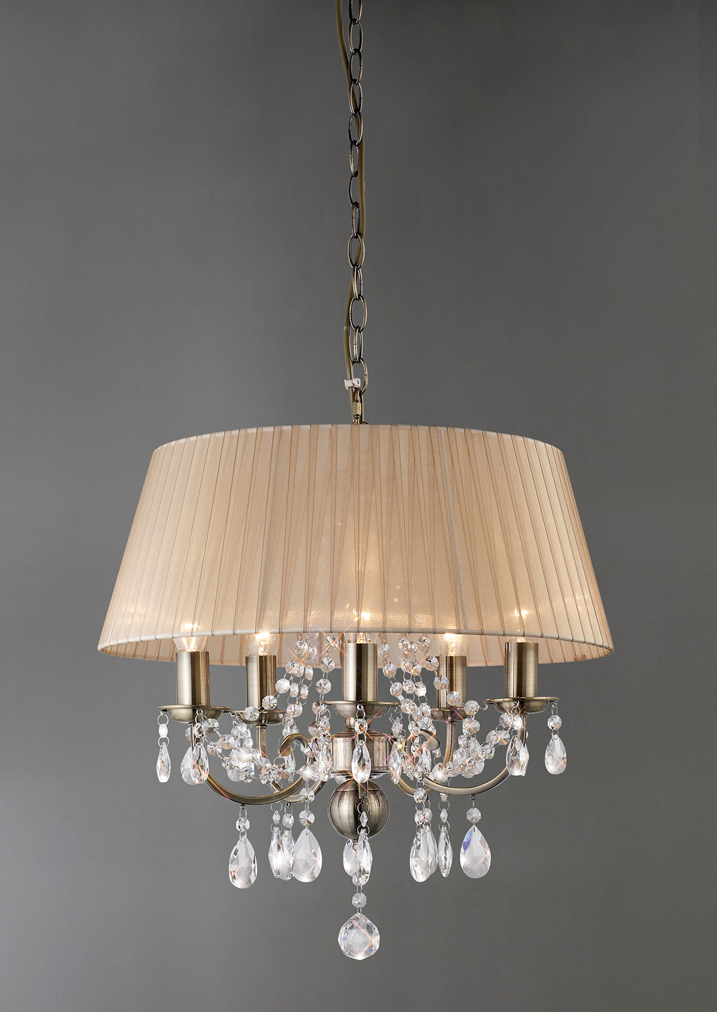 IL30047  Olivia Crystal Pendant 5 Light